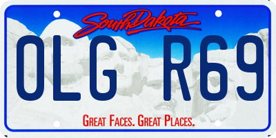 SD license plate 0LGR69