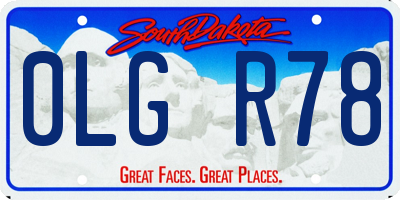 SD license plate 0LGR78