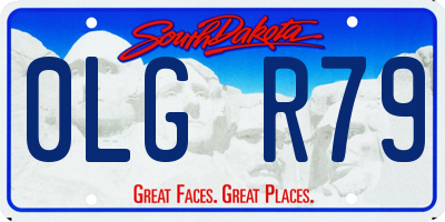 SD license plate 0LGR79
