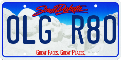 SD license plate 0LGR80