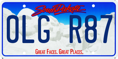 SD license plate 0LGR87
