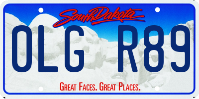 SD license plate 0LGR89