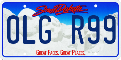 SD license plate 0LGR99