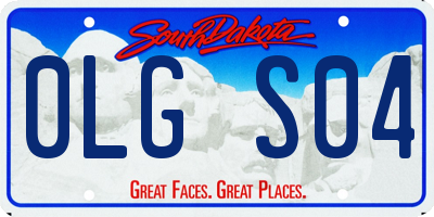 SD license plate 0LGS04