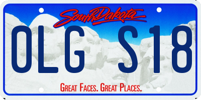 SD license plate 0LGS18