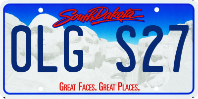SD license plate 0LGS27