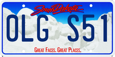 SD license plate 0LGS51