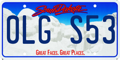 SD license plate 0LGS53
