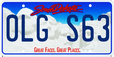 SD license plate 0LGS63