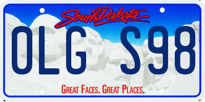 SD license plate 0LGS98