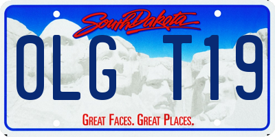 SD license plate 0LGT19