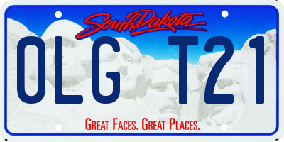 SD license plate 0LGT21