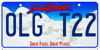 SD license plate 0LGT22