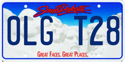 SD license plate 0LGT28