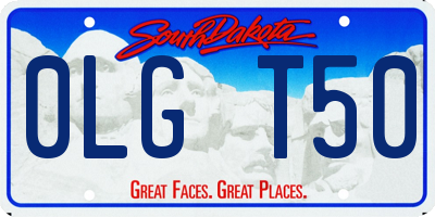 SD license plate 0LGT50