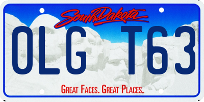 SD license plate 0LGT63