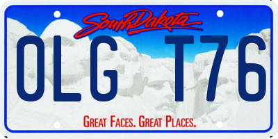 SD license plate 0LGT76