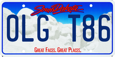 SD license plate 0LGT86