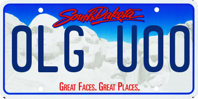SD license plate 0LGU00