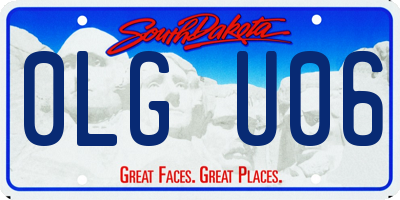 SD license plate 0LGU06
