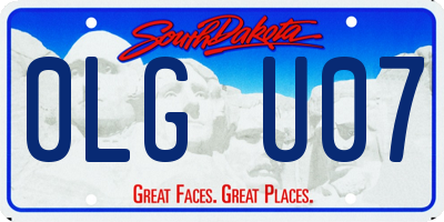 SD license plate 0LGU07