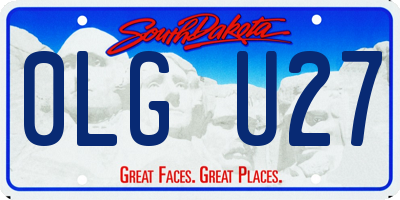 SD license plate 0LGU27
