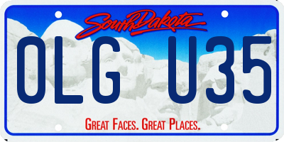 SD license plate 0LGU35
