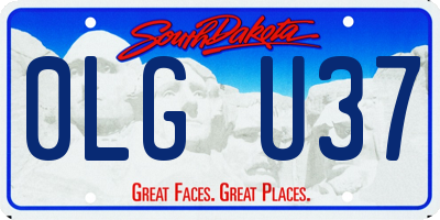 SD license plate 0LGU37