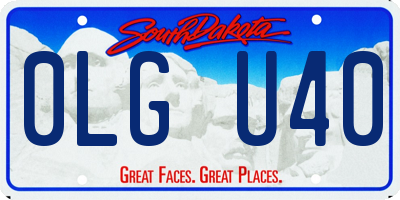 SD license plate 0LGU40