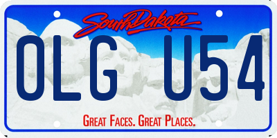 SD license plate 0LGU54