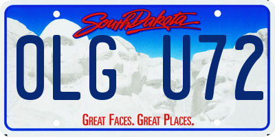 SD license plate 0LGU72