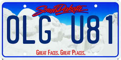 SD license plate 0LGU81