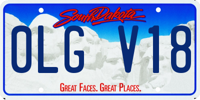 SD license plate 0LGV18