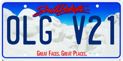 SD license plate 0LGV21