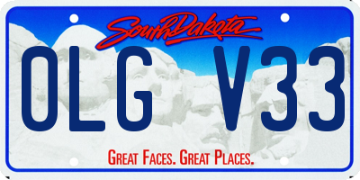 SD license plate 0LGV33