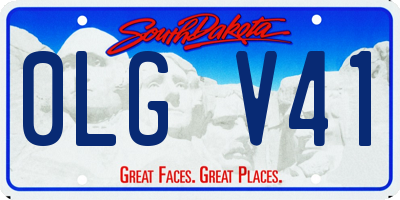 SD license plate 0LGV41
