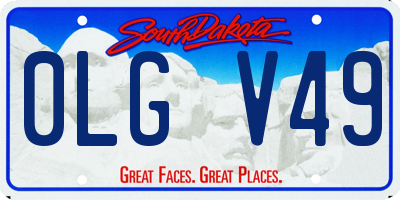 SD license plate 0LGV49