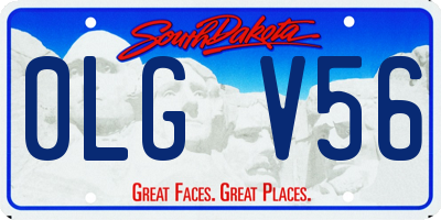 SD license plate 0LGV56