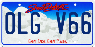 SD license plate 0LGV66