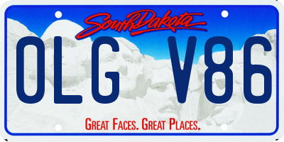 SD license plate 0LGV86