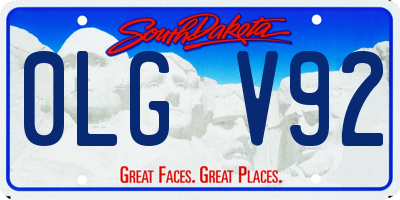 SD license plate 0LGV92