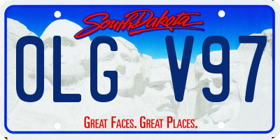 SD license plate 0LGV97