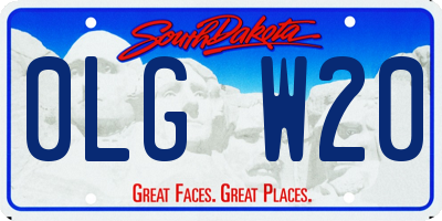 SD license plate 0LGW20