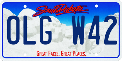 SD license plate 0LGW42