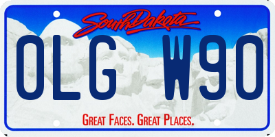 SD license plate 0LGW90