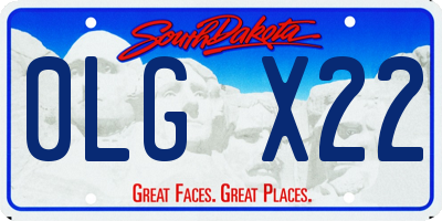 SD license plate 0LGX22
