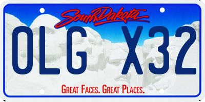 SD license plate 0LGX32