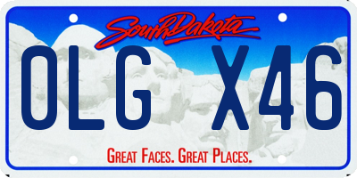 SD license plate 0LGX46