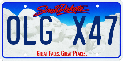 SD license plate 0LGX47