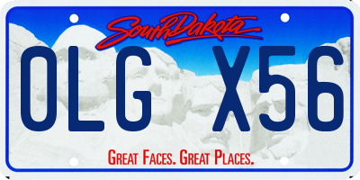 SD license plate 0LGX56